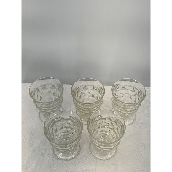 White hall Vintage Clear juice, dessert, sherbert glasses set/5 - Picture 3 of 6